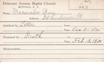 Macomber, Mr. William by Delaware Avenue Baptist Church
