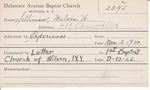 Silliman, Mr. Melvin W by Delaware Avenue Baptist Church
