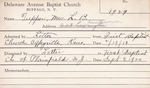 Tupper, Mrs. LB by Delaware Avenue Baptist Church