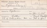 Hopkins, Mr. Edwin F by Delaware Avenue Baptist Church