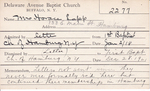 Lapp, Mrs. Horace by Delaware Avenue Baptist Church