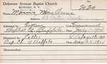 Morris, Miss. Anna by Delaware Avenue Baptist Church
