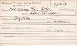 Freeman, Miss. Helen by Delaware Avenue Baptist Church