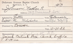 Johnson, Mr. Nathan R by Delaware Avenue Baptist Church