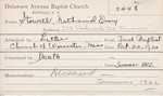 Stowell, Mr. Nathaniel E by Delaware Avenue Baptist Church