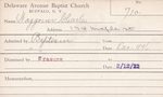 Waggoner, Mr. Charles by Delaware Avenue Baptist Church
