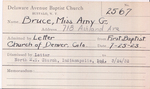 Bruce, Miss. Amy by Delaware Avenue Baptist Church
