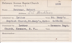 Dettmar, Mr. Robert by Delaware Avenue Baptist Church
