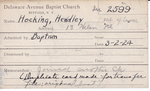 Hocking, Mr. Hendley by Delaware Avenue Baptist Church
