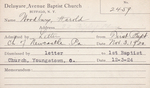 Woodbury, Mr. Harold by Delaware Avenue Baptist Church