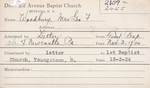 Woodbury, Mrs. George by Delaware Avenue Baptist Church