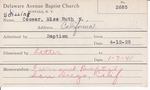 Schilling, Miss. Ruth M by Delaware Avenue Baptist Church