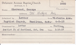 Sherwood, Mr. George by Delaware Avenue Baptist Church