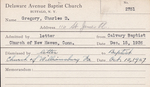 Gregory, Mr. Charles D by Delaware Avenue Baptist Church