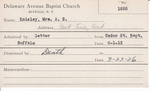 Knisley, Mrs. AB by Delaware Avenue Baptist Church