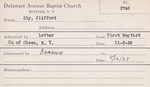 Sly, Mr. Clifford by Delaware Avenue Baptist Church