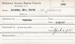 Gausden, Mrs. Sarah by Delaware Avenue Baptist Church