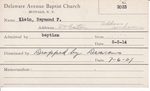 Klein, Mr. Raymond F by Delaware Avenue Baptist Church