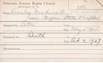 Linslay, Mrs. Anna B by Delaware Avenue Baptist Church