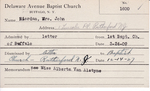 Riordan, Mrs. Alberta by Delaware Avenue Baptist Church