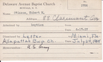 Stinson, Mr. Hubert M by Delaware Avenue Baptist Church