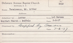 Tersleesen, Mr. Arthur by Delaware Avenue Baptist Church