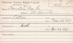 Thornton, Dr. William H by Delaware Avenue Baptist Church