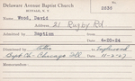Wood, Mr. David by Delaware Avenue Baptist Church
