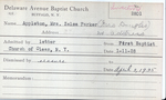 Appleton, Mrs. Zelma by Delaware Avenue Baptist Church