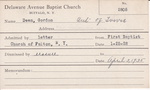 Dean, Mr. Gordon by Delaware Avenue Baptist Church
