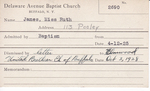 James, Miss. Ruth by Delaware Avenue Baptist Church