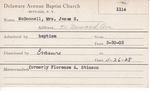 McDonnell, Mrs. James S by Delaware Avenue Baptist Church