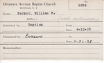 Parker, Mr. William R by Delaware Avenue Baptist Church
