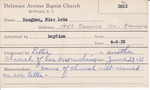 Roughan, Miss. Lois by Delaware Avenue Baptist Church