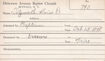 Titzworth, Mr. Alvin D by Delaware Avenue Baptist Church