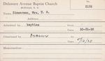 Zimmerman, Mrs. US by Delaware Avenue Baptist Church