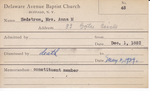 Hedstrom, Mrs. Anna M by Delaware Avenue Baptist Church