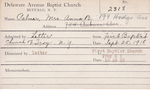 Palmer, Mrs. Anna B by Delaware Avenue Baptist Church