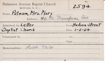 Putnam, Mrs. Mary by Delaware Avenue Baptist Church