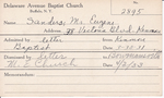 Sanders, Mr. Eugene by Delaware Avenue Baptist Church