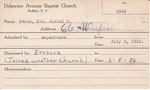 Evans, Mrs. Daniel G by Delaware Avenue Baptist Church