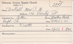 DuVall, Mrs. C M by Delaware Avenue Baptist Church