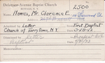 Howes, Mr. Clarence E by Delaware Avenue Baptist Church