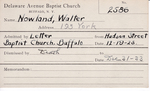 Nowland, Mr. Walter by Delaware Avenue Baptist Church