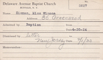 Zieman, Ms. Winona by Delaware Avenue Baptist Church