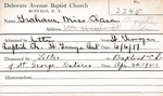 Graham, Mrs. Dorothy by Delaware Avenue Baptist Church