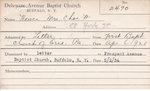Howes, Mrs. Charles H by Delaware Avenue Baptist Church