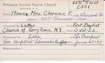 Howes, Mrs. Clarence E by Delaware Avenue Baptist Church