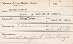 Sanders, Ms. Barbera by Delaware Avenue Baptist Church