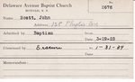 Scott, Mr. John by Delaware Avenue Baptist Church